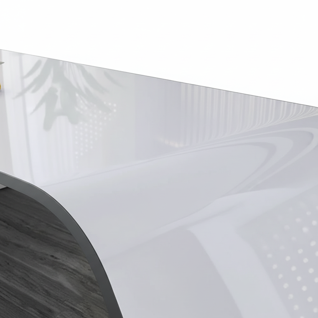 Bureau exécutif blanc - Détails finition premium