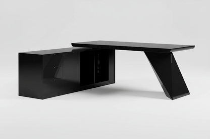 Bureau design noir - Configuration gauche