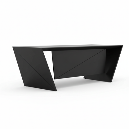 Bureau design noir géométrique - Vue principale
