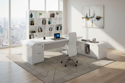 Bureau L-Shape Blanc - Vue 5