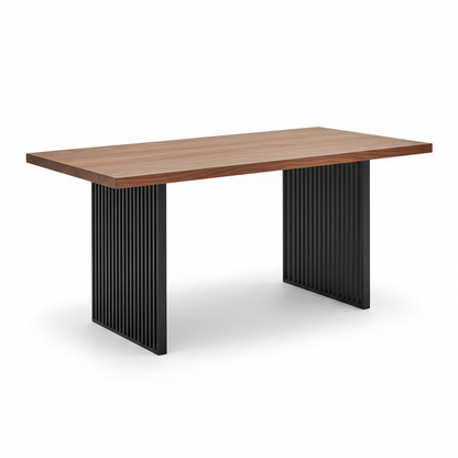 Bureau Moderne 180cm - Bois et Métal Noir Design Contemporain